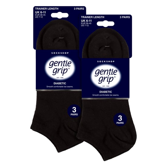 6 Pack Calcetines Diabéticos para Hombre | Loose Top Wide Ankle Socks - Image 2