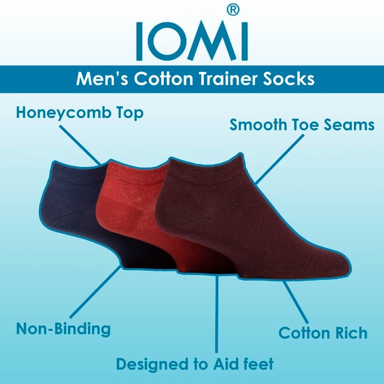 9 Pack Calcetines Diabéticos de Entrenamiento para Hombre | Calcetines Tobilleros Extra Anchos No Elásticos - Image 3