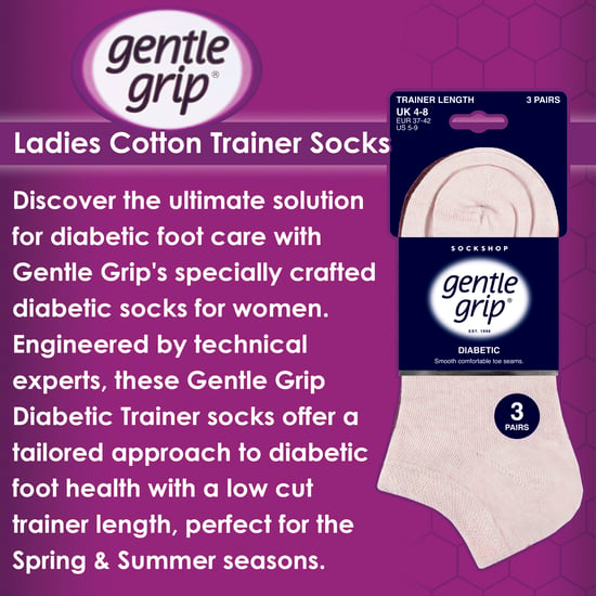 6 Pack Calcetines Diabéticos para Mujer | Calcetines Tobilleros Extra Anchos - Image 3