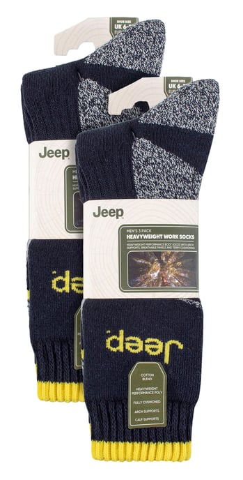 Paquete de 6 calcetines de trabajo para hombre con talón y puntera reforzados - Image 2