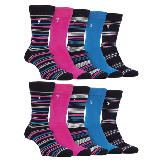 Paquete múltiple de 10 pares de calcetines de bambú brillante para hombre - Image 1