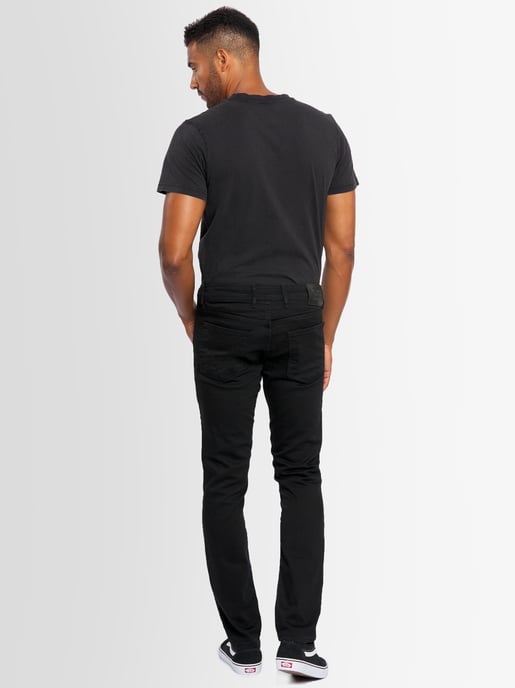 A. Salvarini Vaqueros de Hombre Slim Fit Elástico 5 Bolsillos – Negro - Image 2