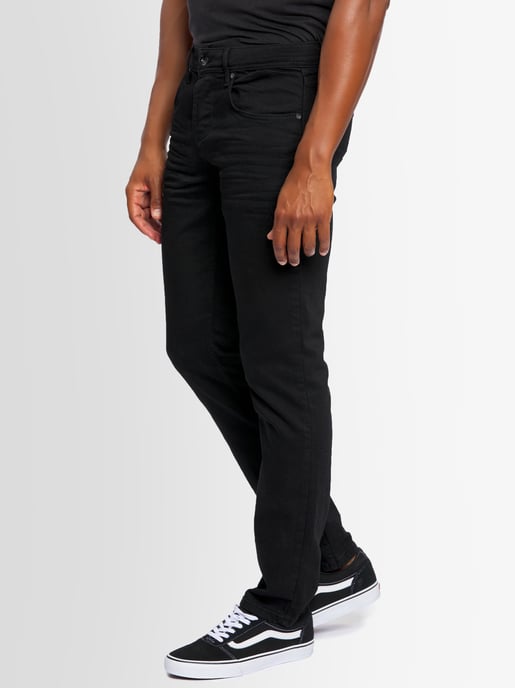 A. Salvarini Vaqueros de Hombre Slim Fit Elástico 5 Bolsillos – Negro - Image 3