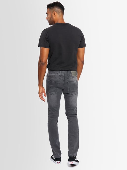 A. Salvarini Vaqueros de Hombre Slim Fit Elástico 5 Bolsillos – Gris Oscuro - Image 2