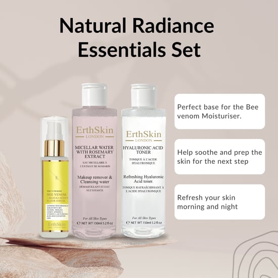 Agua micelar con extracto de romero 150ml+ Tónico refrescante con ácido hialurónico 150ml+ Suero elixir de veneno de abeja y miel de Manuka 60ml - Image 2
