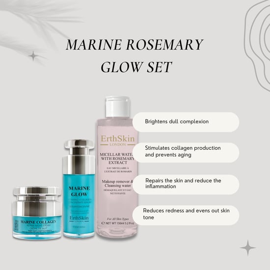 Agua micelar con extracto de romero 150ml+ Suero concentrado de colágeno y vitamina C Marine Glow 30ml+ Crema de noche con colágeno marino 50ml - Image 2
