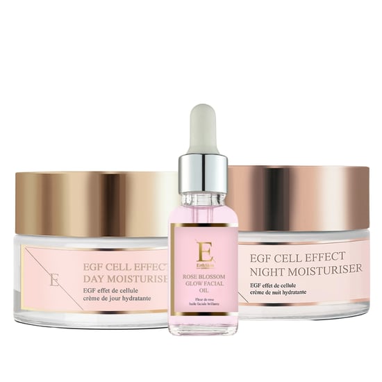 EGF Cell Effect Crema hidratante de día + EGF Cell Effect Crema hidratante de noche + Aceite facial de Flor de Rosa 30ml - Image 1