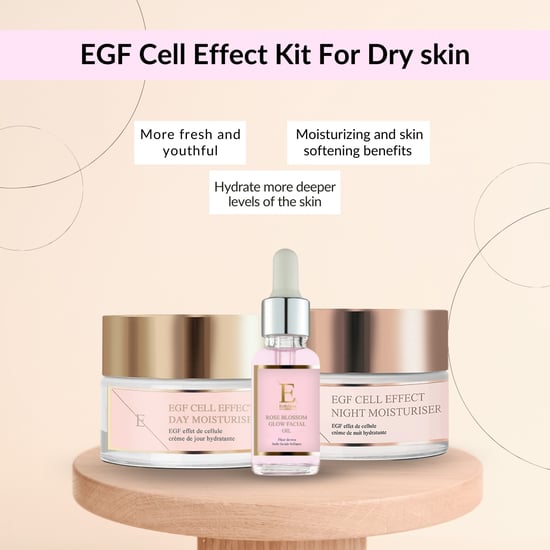 EGF Cell Effect Crema hidratante de día + EGF Cell Effect Crema hidratante de noche + Aceite facial de Flor de Rosa 30ml - Image 3
