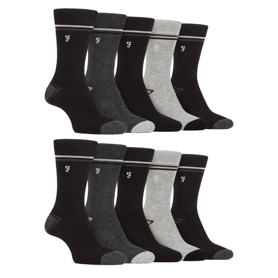 Paquete múltiple de 10 pares de calcetines de bambú brillante para hombre - Image 1