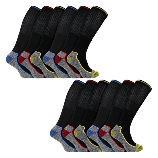 Calcetines de trabajo de bambú para hombre con puntera de acero | Anti sudor Heavy Duty - Image 1