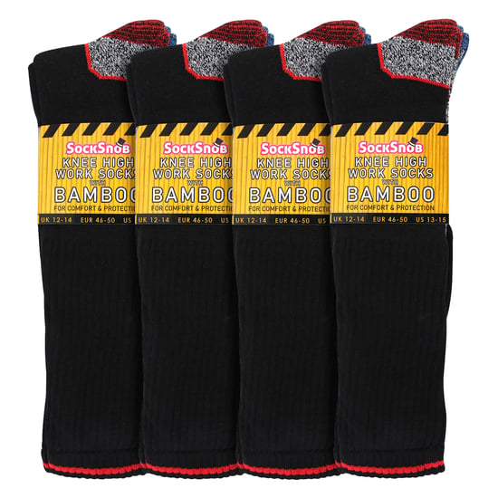 Calcetines de trabajo de bambú para hombre con puntera de acero | Anti sudor Heavy Duty - Image 2