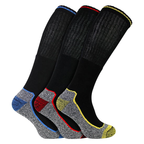 Calcetines de trabajo de bambú para hombre con puntera de acero | Anti sudor Heavy Duty - Image 1