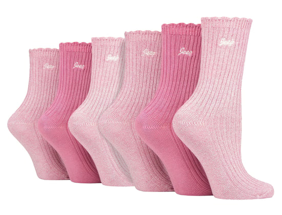 Pack de 6 calcetines de bambú para mujer con la parte superior festoneada - Image 3