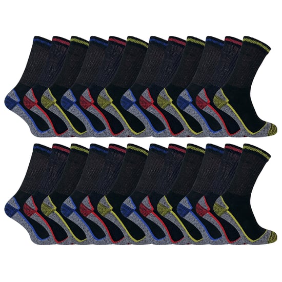 24 Pares Mens Multipack Calcetines de Trabajo de Bambú Suaves y Transpirables - Image 1