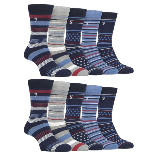 Paquete múltiple de 10 pares de calcetines de bambú brillante para hombre - Image 1