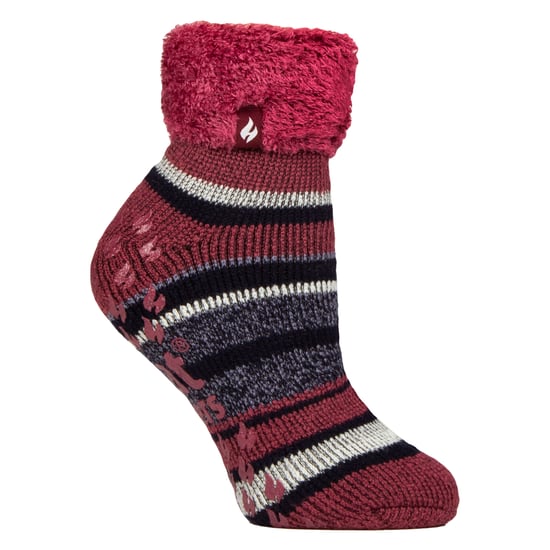 Calcetines de invierno de rayas suaves para mujer - Image 1