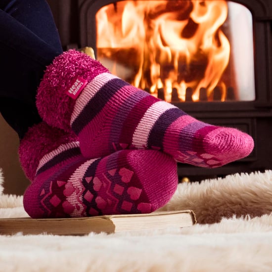 Calcetines de invierno de rayas suaves para mujer - Image 5
