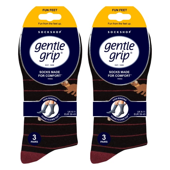 6 pares de calcetines para hombre NO ELÁSTICOS de algodón con dibujos novedosos - Image 2