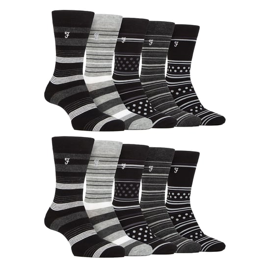 Paquete múltiple de 10 pares de calcetines de bambú brillante para hombre - Image 1