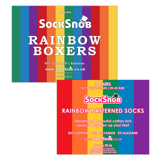Calcetines y calzoncillos Rainbow para hombre - 4 paquetes de calzoncillos y 3 paquetes de calcetines a rayas. - Image 2