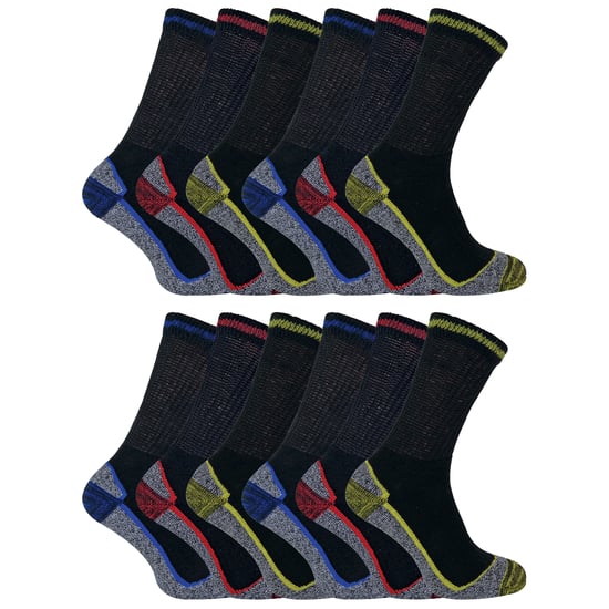 12 pares de calcetines de trabajo unisex de bambú suaves y transpirables - Image 1