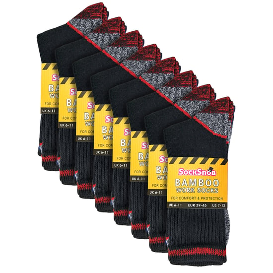 12 pares de calcetines de trabajo unisex de bambú suaves y transpirables - Image 2