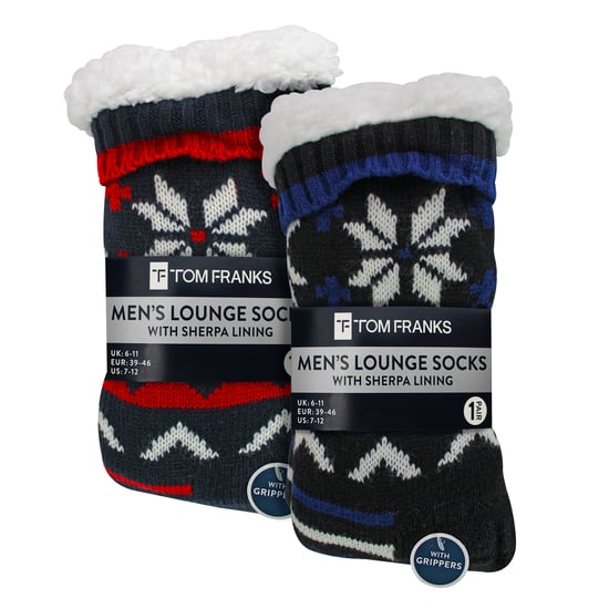 Paquete de 2 calcetines antideslizantes para hombre con Sherpa. - Image 2