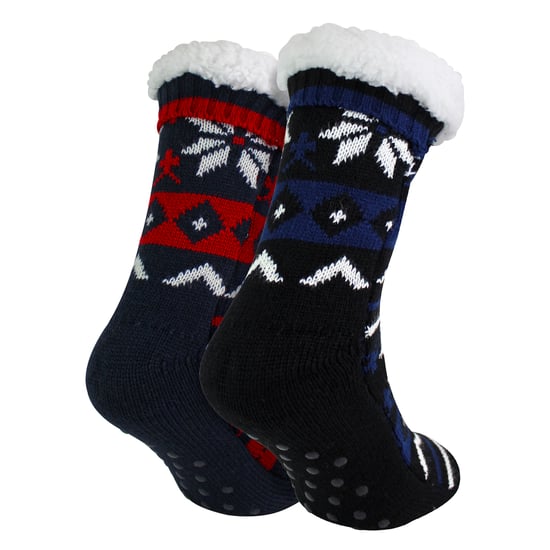 Paquete de 2 calcetines antideslizantes para hombre con Sherpa. - Image 3