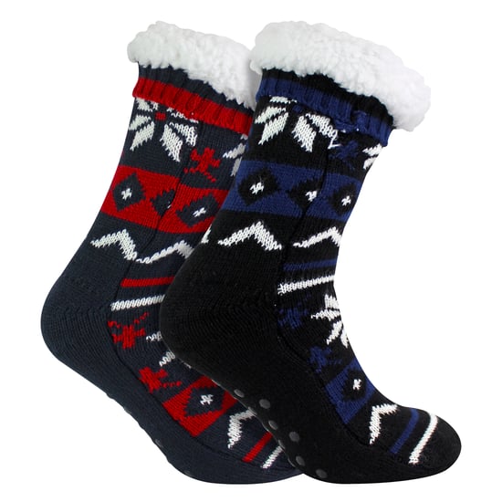 Paquete de 2 calcetines antideslizantes para hombre con Sherpa. - Image 4