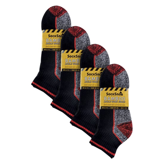 12 Pares de Calcetines de Trabajo Cortos de Bambú para Hombre - Image 2