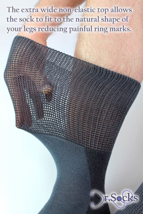 Paquete de 4 calcetines de bambú para diabéticos con puños para hombres y mujeres - Image 4