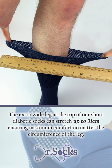 Paquete de 4 calcetines de bambú para diabéticos con puños para hombres y mujeres - Image 5