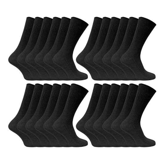 24 Pares Multipack Mens Ultimate Comfort 100% Algodón Calcetines - Image 1