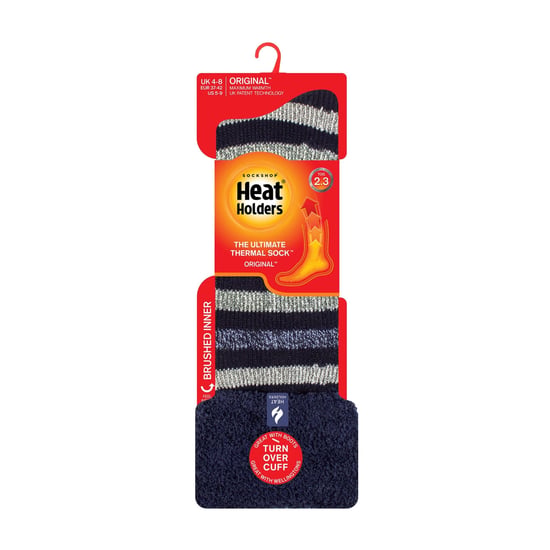 Calcetines térmicos largos para botas de agua con estampado de rayas multicolor para mujer - Image 2