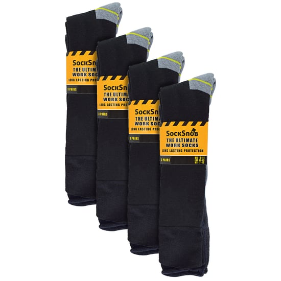 12 pares de calcetines de trabajo de algodón de alta calidad para hombre - Image 2