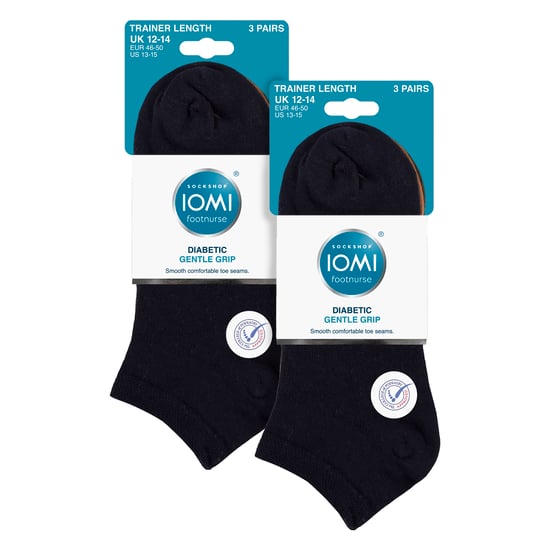 6 Pack Calcetines Diabéticos para Hombre | Pie Acolchado Tobilleros Anchos - Image 2
