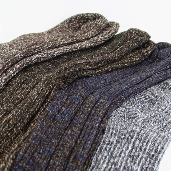 Paquete de 6 calcetines de alpaca acanalados para hombre - Image 3
