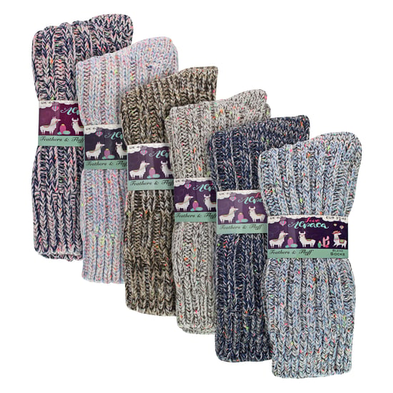 Paquete de 6 calcetines de alpaca para mujer - Image 2