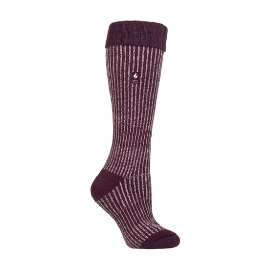 Calcetines térmicos acanalados gruesos de la rodilla del alto del invierno de las señoras - Image 1
