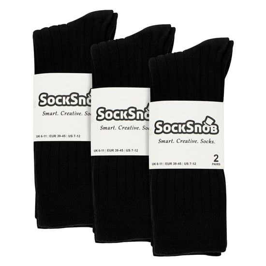 Calcetines de algodón de colores lisos de punto elástico para hombre - Image 2