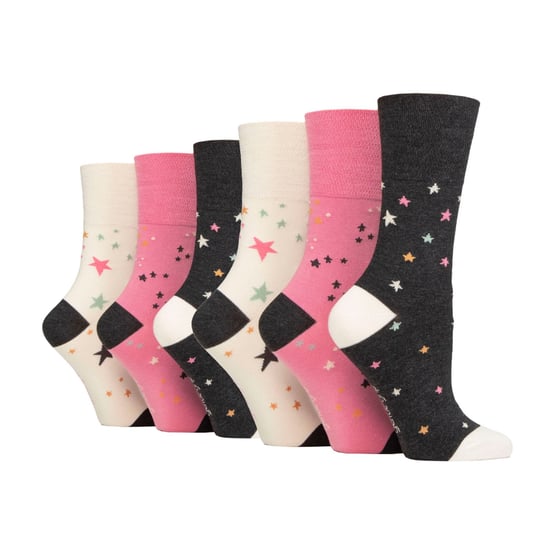 Lote de 6 calcetines de bambú sin elástico para mujer - Image 1