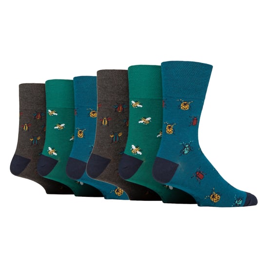6 Pares Calcetines Diabéticos Soft Top No Elásticos Para Hombre - Image 1