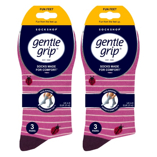 6 Pares Señoras NO ELASTIC Algodón Rico Vida Silvestre Perros Gatos Patterned Calcetines - Image 2