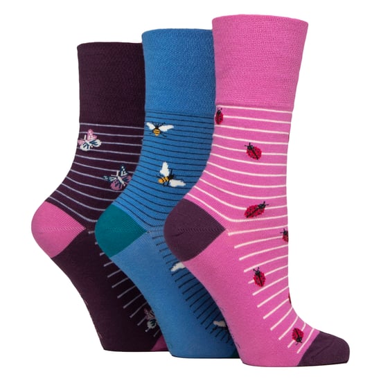 6 Pares Señoras NO ELASTIC Algodón Rico Vida Silvestre Perros Gatos Patterned Calcetines - Image 3