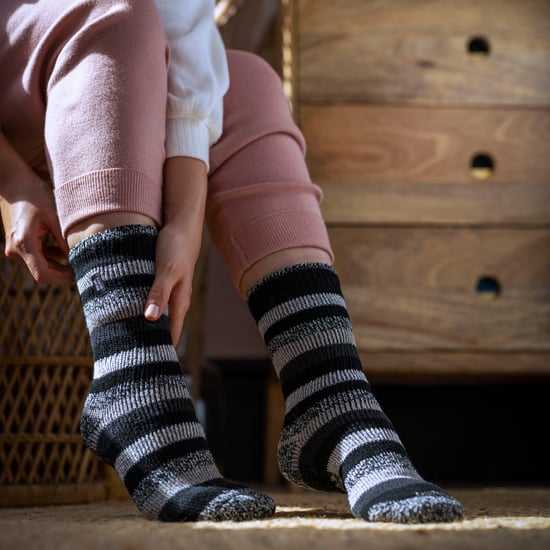Calcetines térmicos de invierno con rayas anchas para mujer - Image 5