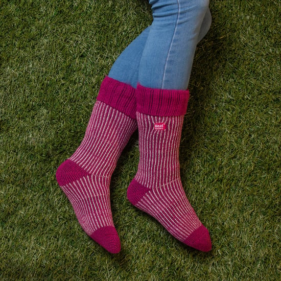 Calcetines térmicos acanalados gruesos de la rodilla del alto del invierno de las señoras - Image 5