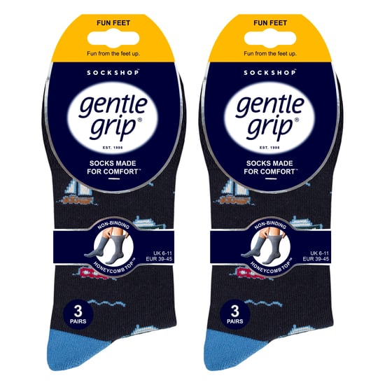 6 pares de calcetines para hombre NO ELÁSTICOS de algodón con dibujos novedosos - Image 2