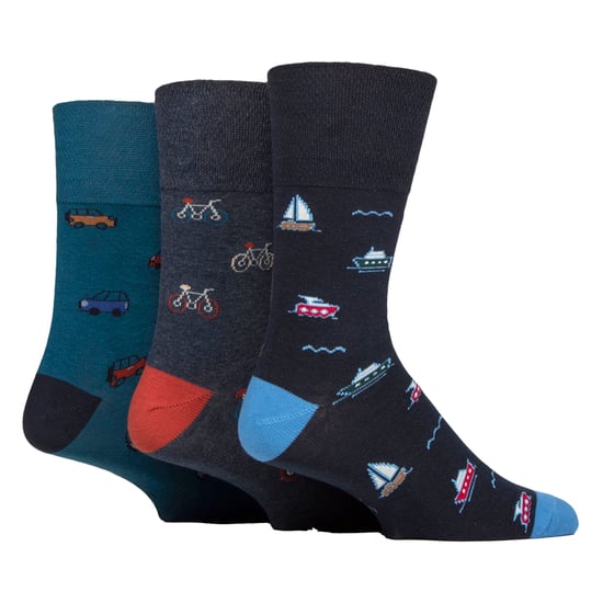 6 pares de calcetines para hombre NO ELÁSTICOS de algodón con dibujos novedosos - Image 3