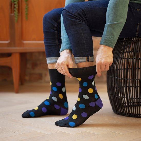 6 pares de calcetines para hombre NO ELÁSTICOS de algodón con dibujos novedosos - Image 4
