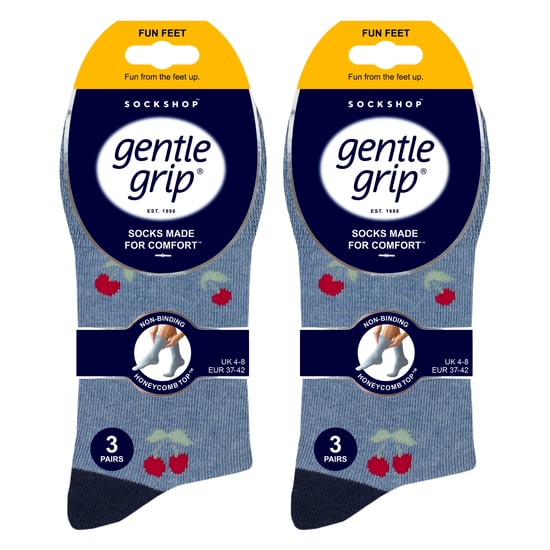 6 Pares Señoras NO ELASTIC Algodón Rico Vida Silvestre Perros Gatos Patterned Calcetines - Image 2